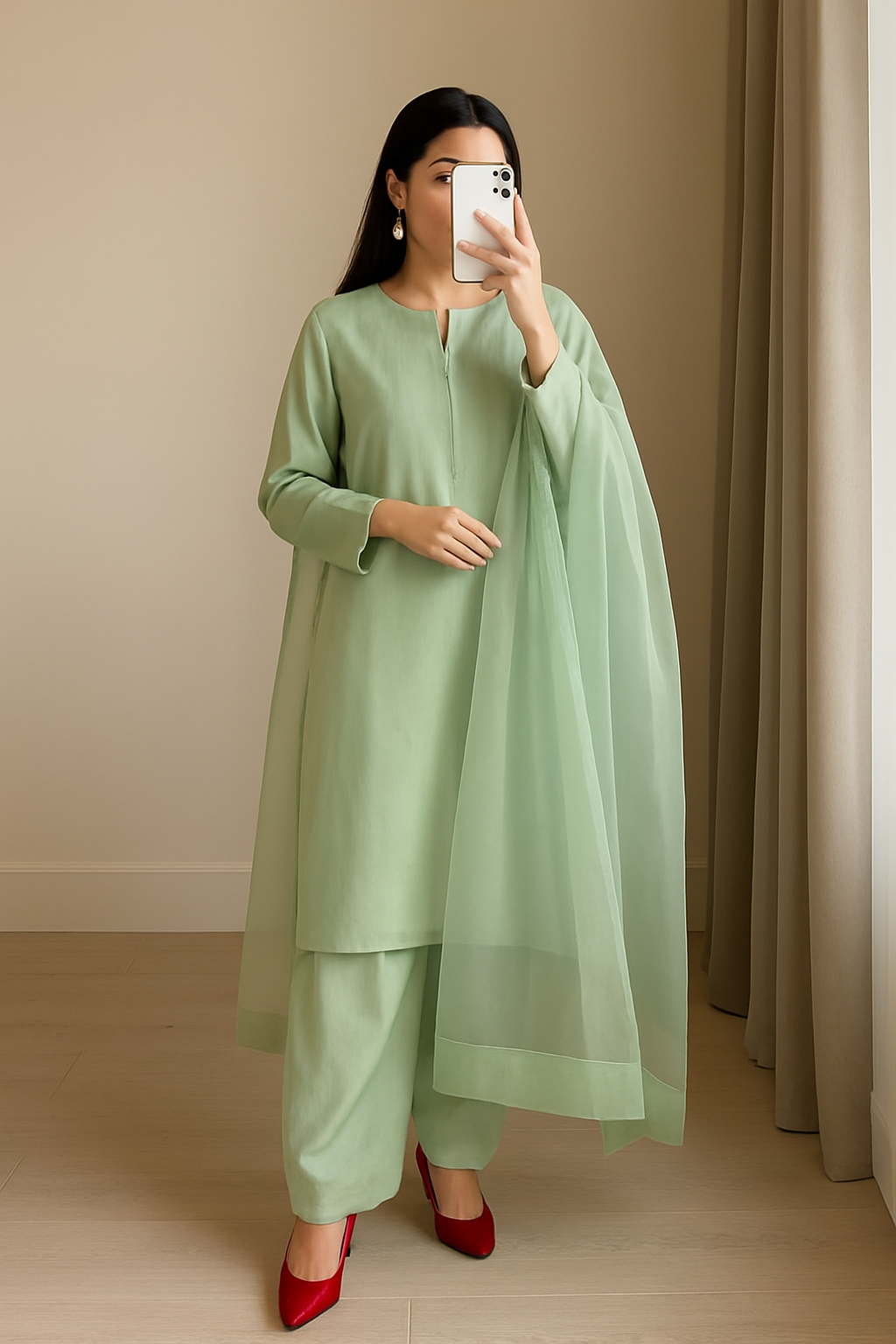 Farshi Shalwar |Katan SILK|3 piece