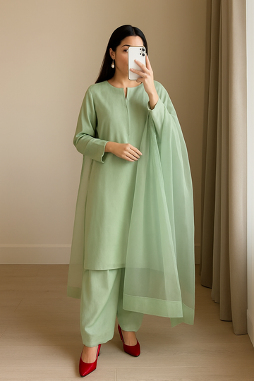 Farshi Shalwar |Katan SILK|3 piece