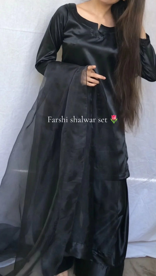 Farshi Shalwar kameez Black