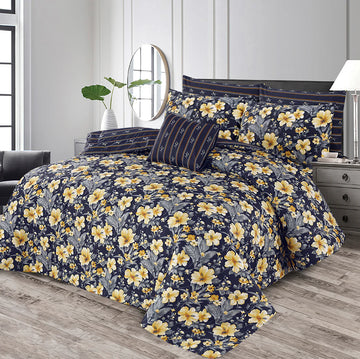 7Pc Printed Comforter Set
