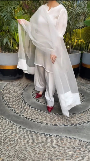 Farshi Shalwar kameez WHITE