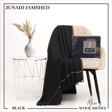 J. Premium Winter Shawl for Men-Black