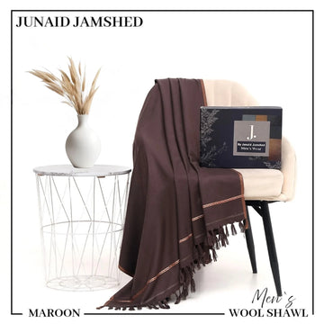 J. Premium Winter Shawl for Men-Brown