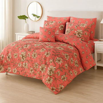 7Pc Printed Comforter Set