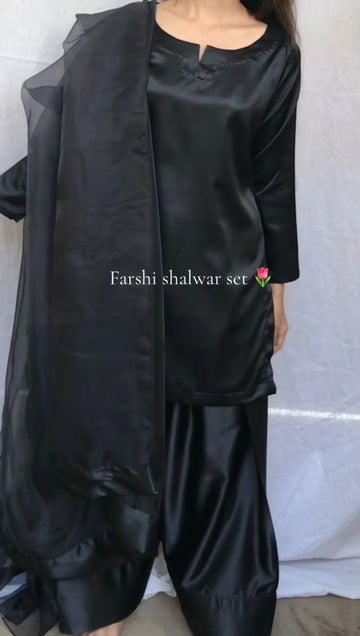 Farshi Shalwar kameez Black