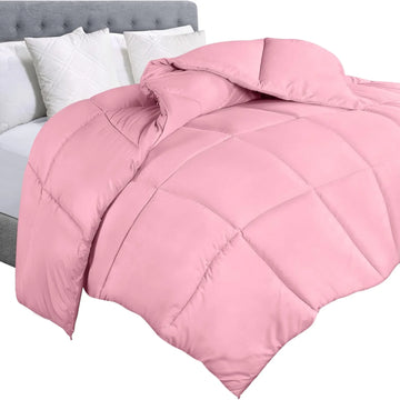 Soft Pink Quilted Razai with Corner Tabs