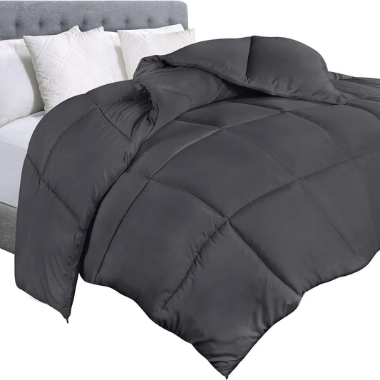 Soft Grey Quilted Razai with Corner Tabs