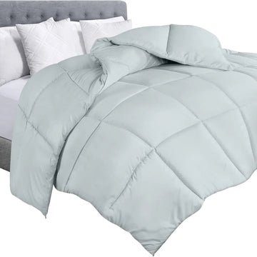 Soft Silver Quilted Razai with Corner Tabs