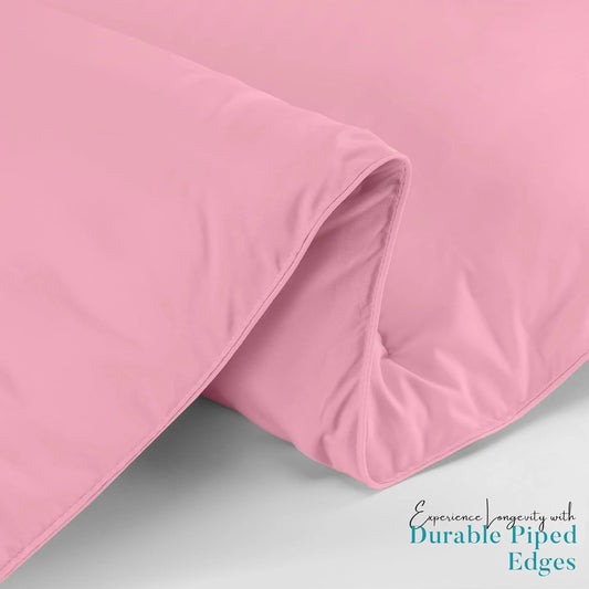 Soft Pink Quilted Razai with Corner Tabs