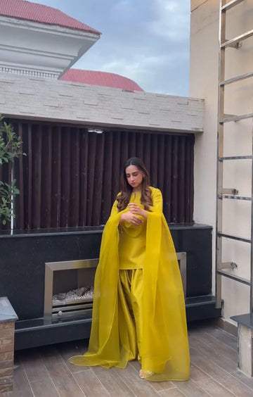 Farshi Shalwar kameez MUSTARD YELLOW