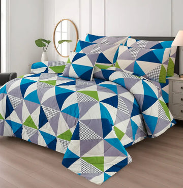 7Pc Printed Comforter Set