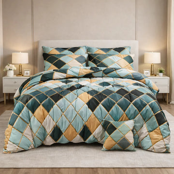 7Pc Printed Comforter Set