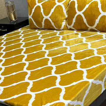 3PCS FLEES BEDSHEET ( blue line)
