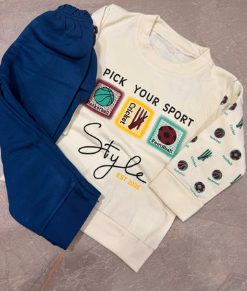 Kids SweartSuit  Style Blue |winter Faleece