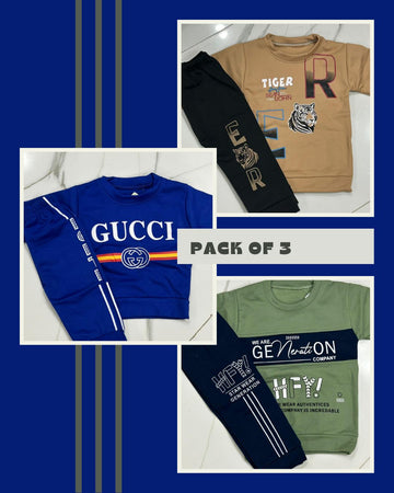 Pack Of 3 Kids SweartSuit | Faleece | 1 to 4 yrs