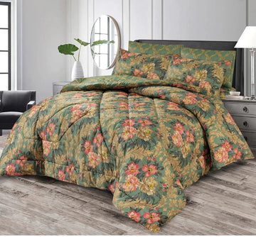 7Pc Printed Comforter Set