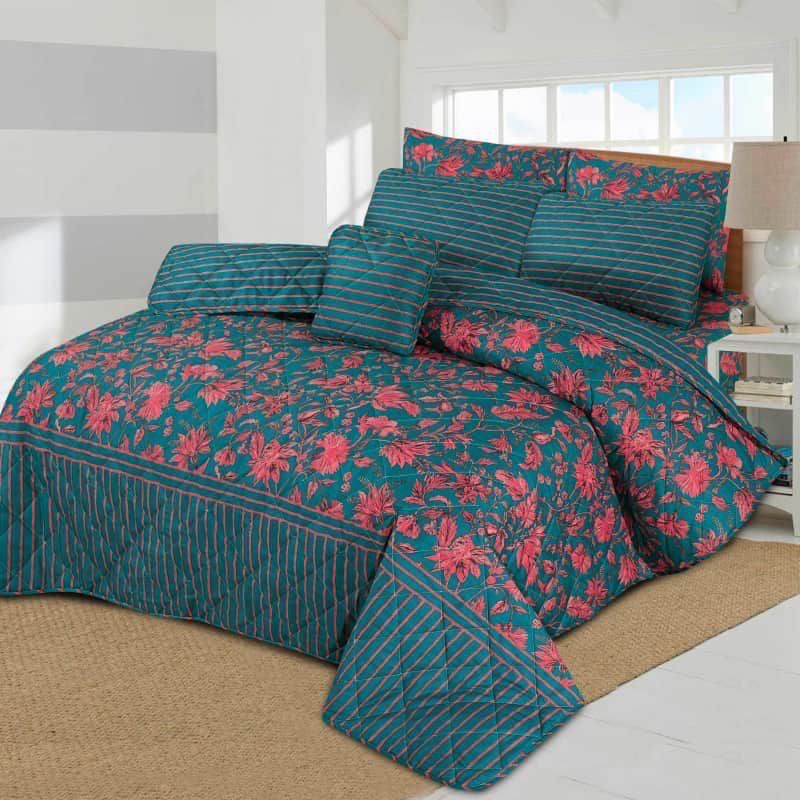 7Pc Printed Comforter Set