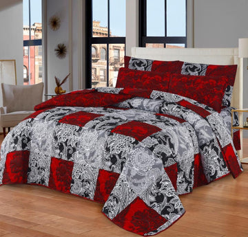 7Pc Printed Comforter Set