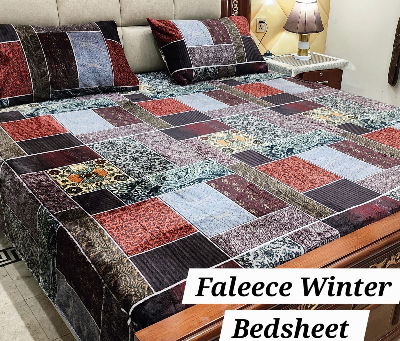 3PCS FLEES BEDSHEET( multi box)