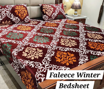 3PCS FLEES BEDSHEET [multi]