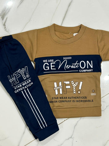 Kids SweartSuit SKIN BLACK PANEL| Faleece | 1 to 4 yrs