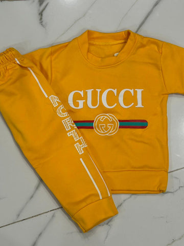 Kids SweartSuit yellow GUCCI | Faleece | 1 to 4 yrs