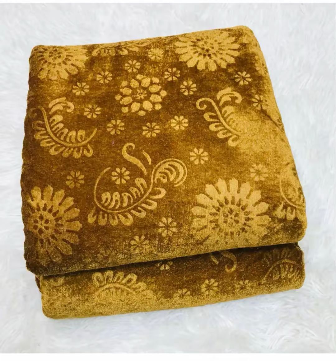 2pc Velvet Casual Winter Collection DZN Mustard