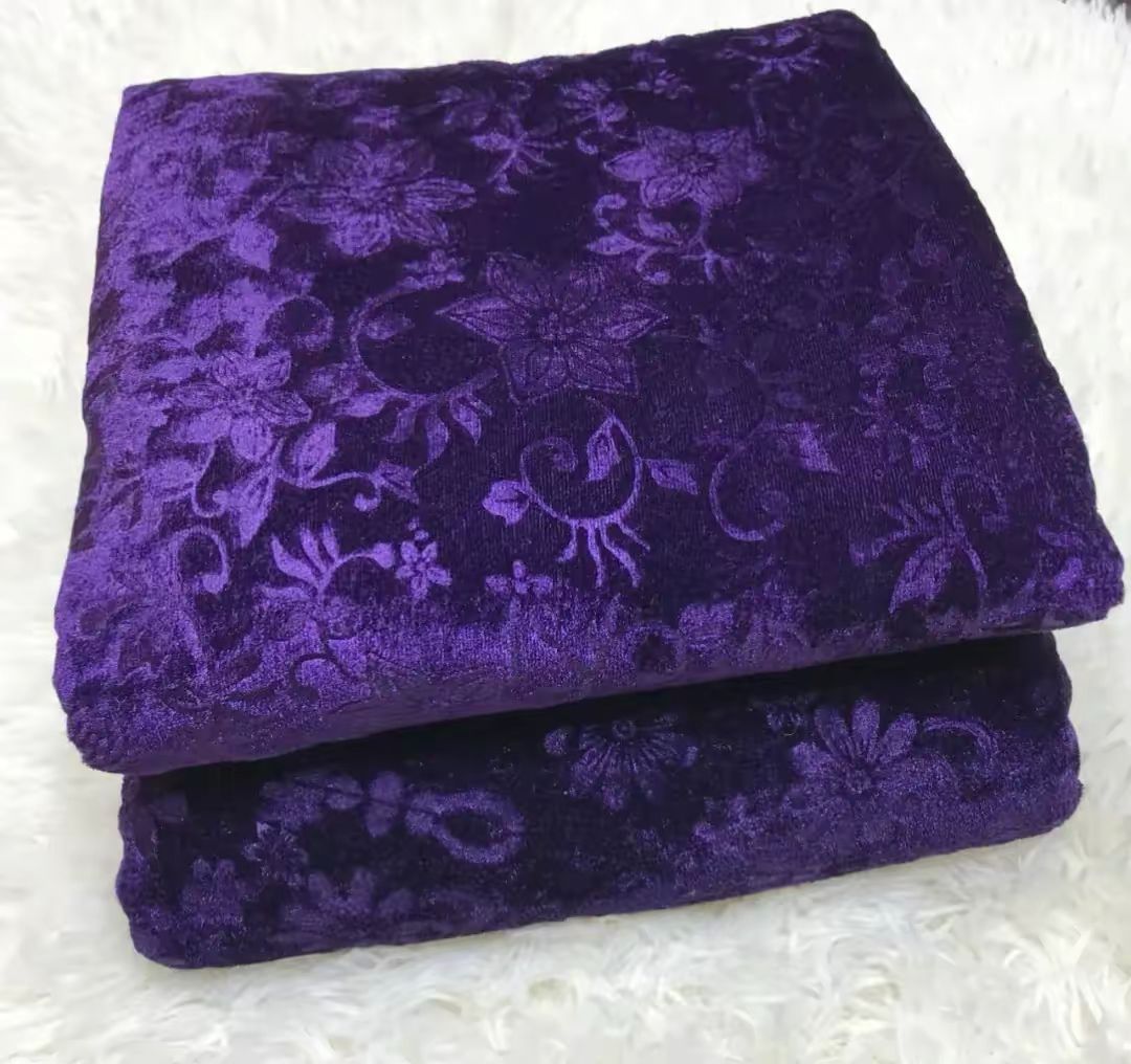 2pc Velvet Casual Winter Collection DZN Dark purple