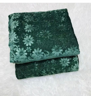 2pc Velvet Casual Winter Collection DZN Green