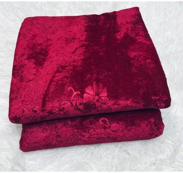 2pc Velvet Casual Winter Collection DZN Meroon