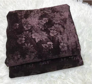 2pc Velvet Casual Winter Collection DZN Brown