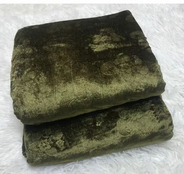 2pc Velvet Casual Winter Collection DZN Mehndi