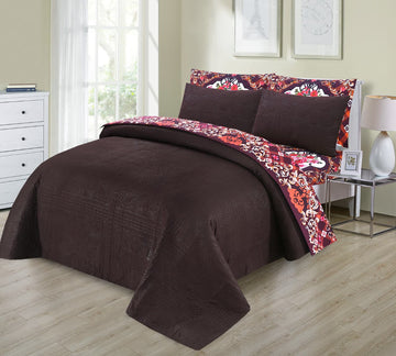 6Pc Quilted Comforter Set Gucci