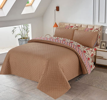 6Pc Quilted Comforter Set Gucci