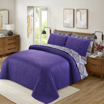 6Pc Quilted Comforter Set Gucci