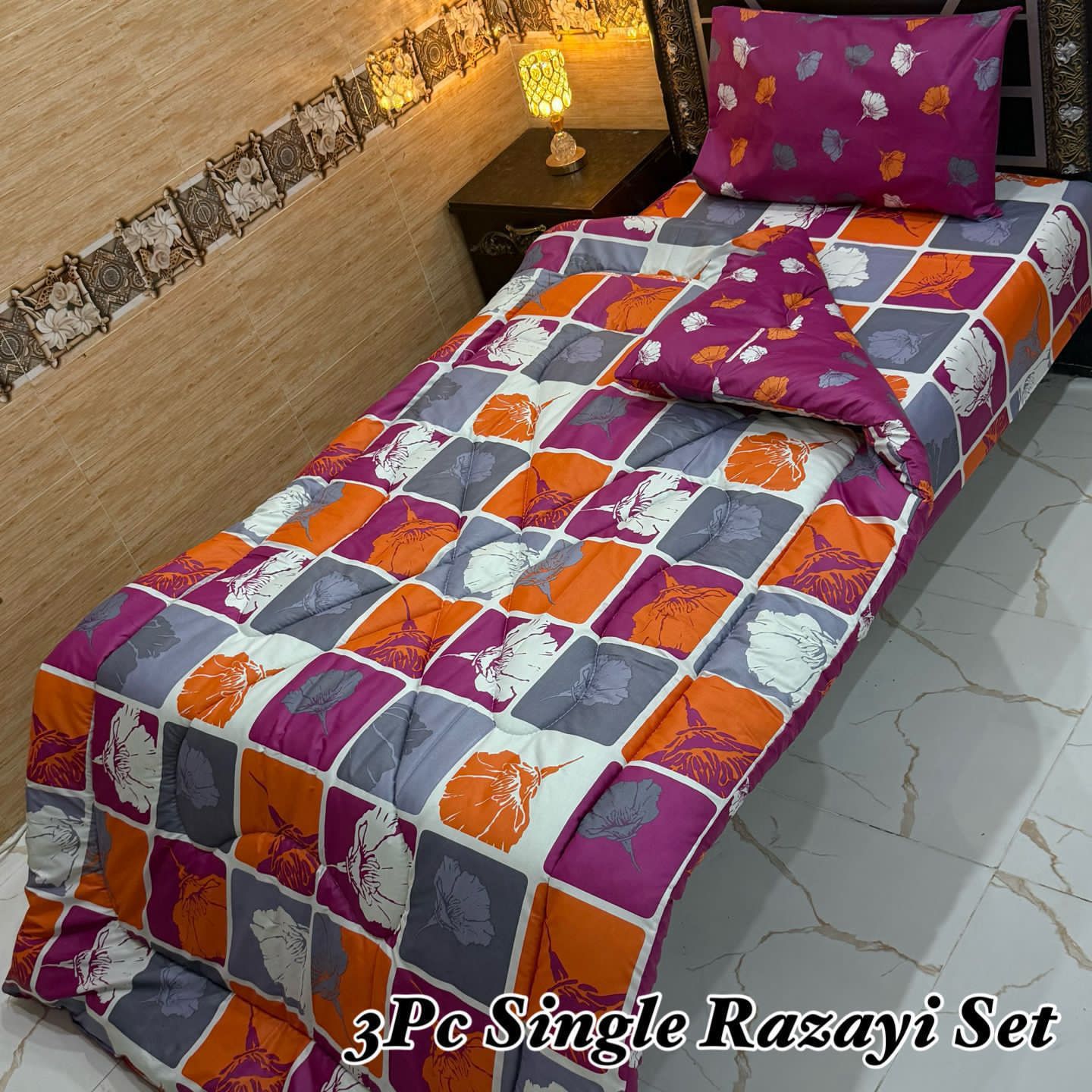 3PC Single Vicky Razai Set