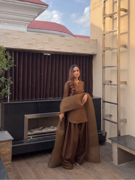 Farshi Shalwar kameez BROWN