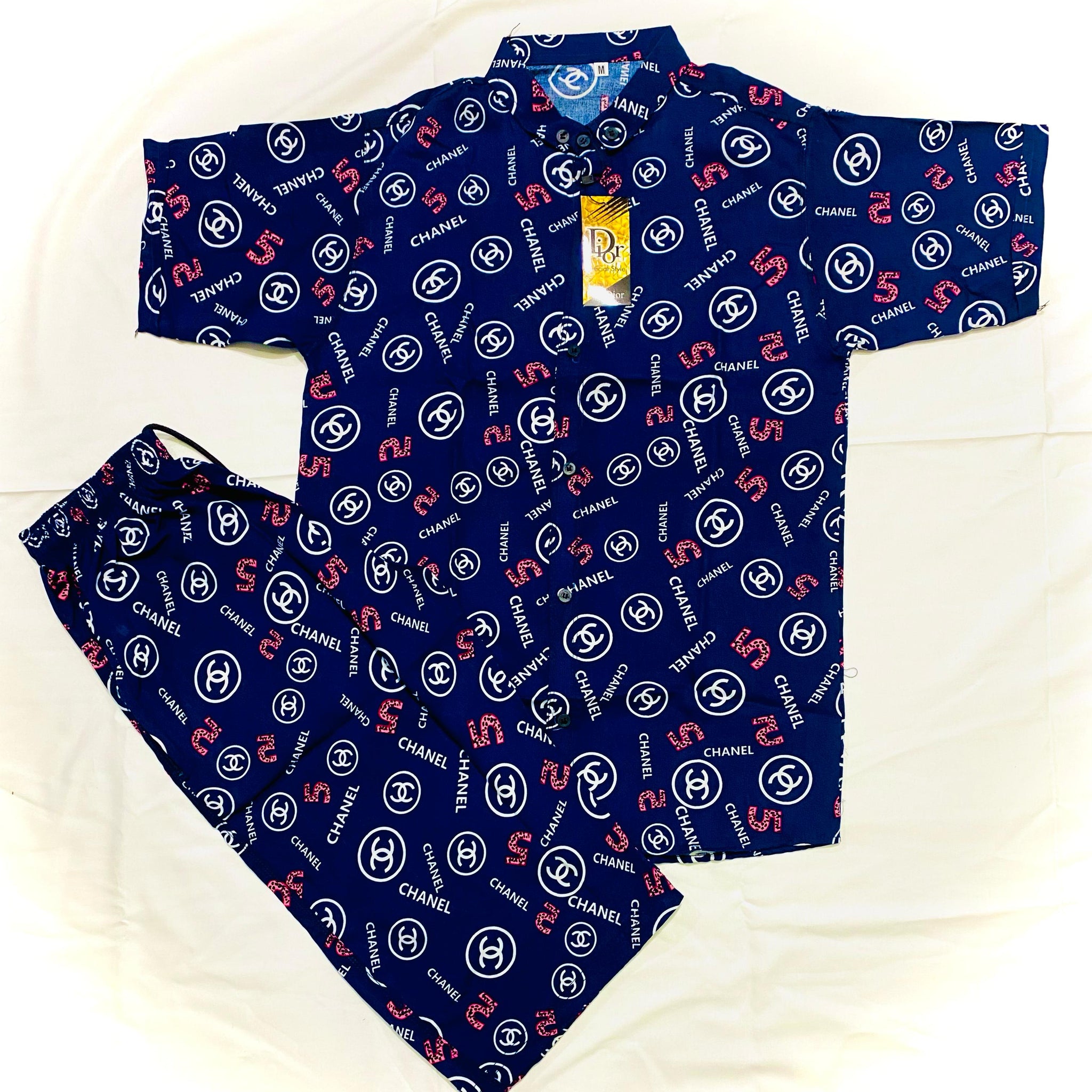 PRINTED MENS SHORTS +SHIRT|CHANNEL |