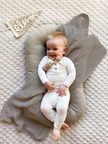 (CLAY) WAFFLE KID,S BLANKET | 100% cotton Soft & Cozy Blanket, Lightweight Toddler Throw for Boys & Girls (Copy) (Copy)