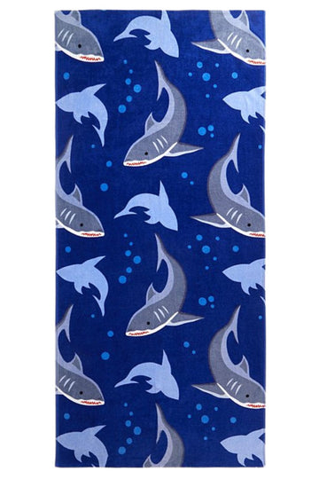 Printed Towel | Kids Towel | Character Design SHARK (070)