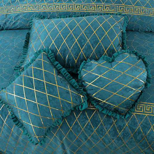 VELVET 5 PCS TEXTURE VERSACE BEDSHEET SET
