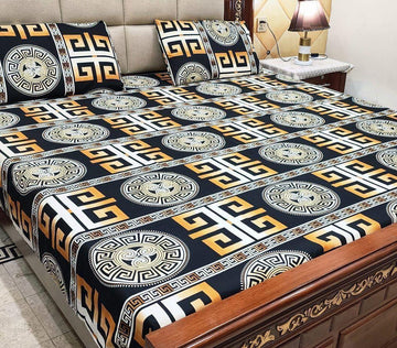 Crystal Cotton Bedsheet |3 Pcs Bedsheet Set | Colour And Stuff 100% Guaranteed