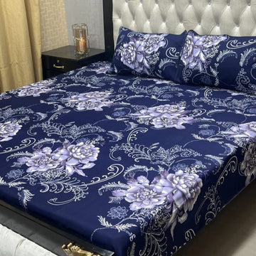 Crystal Cotton Bedsheet |3 Pcs Bedsheet Set | Colour And Stuff 100% Guaranteed