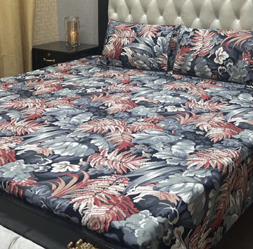 Crystal Cotton Bedsheet |3 Pcs Bedsheet Set | Colour And Stuff 100% Guaranteed