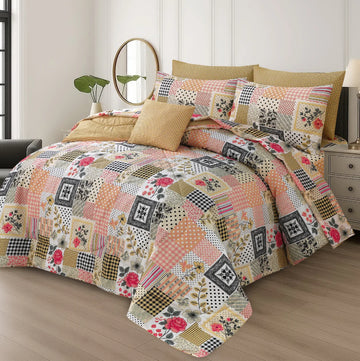 7Pc Printed Comforter Set