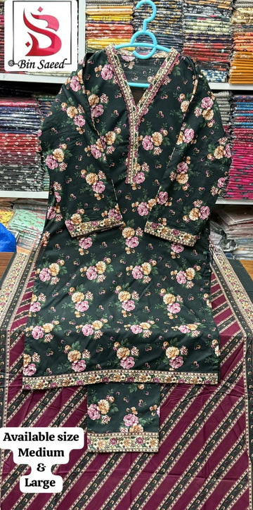 BIN SAEED 3 PC LAWN STITCH BS 006