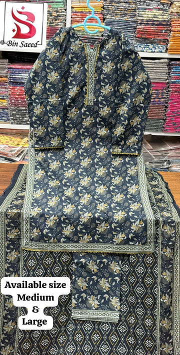 BIN SAEED 3 PC LAWN STITCH BS 001