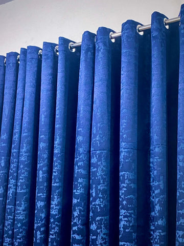 ✨ EXPORT PLAIN JUMBO -SELF SHADED JACKARD CURTAINS✨Blue