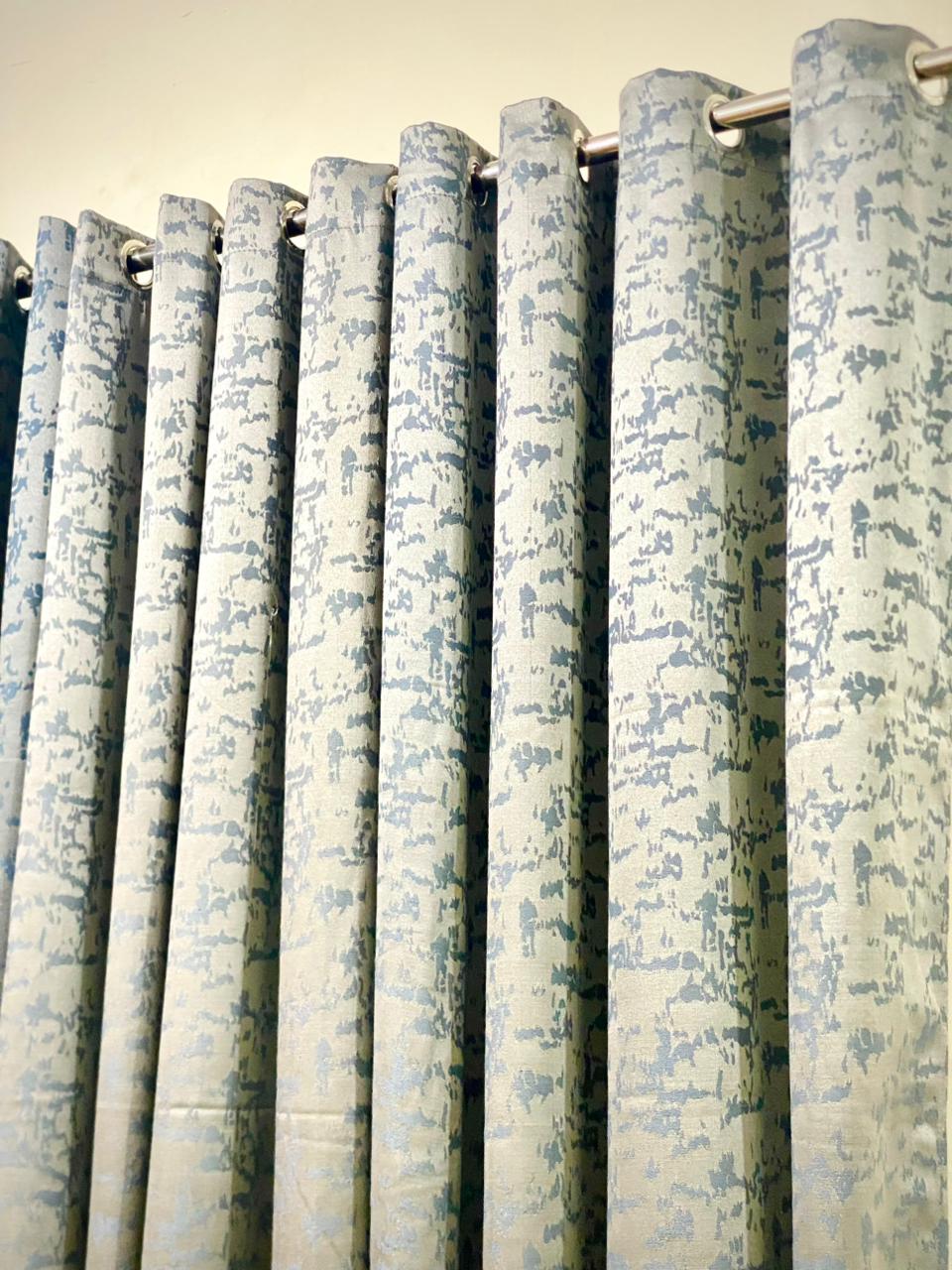 ✨ EXPORT PLAIN JUMBO -SELF SHADED JACKARD CURTAINS✨Silver