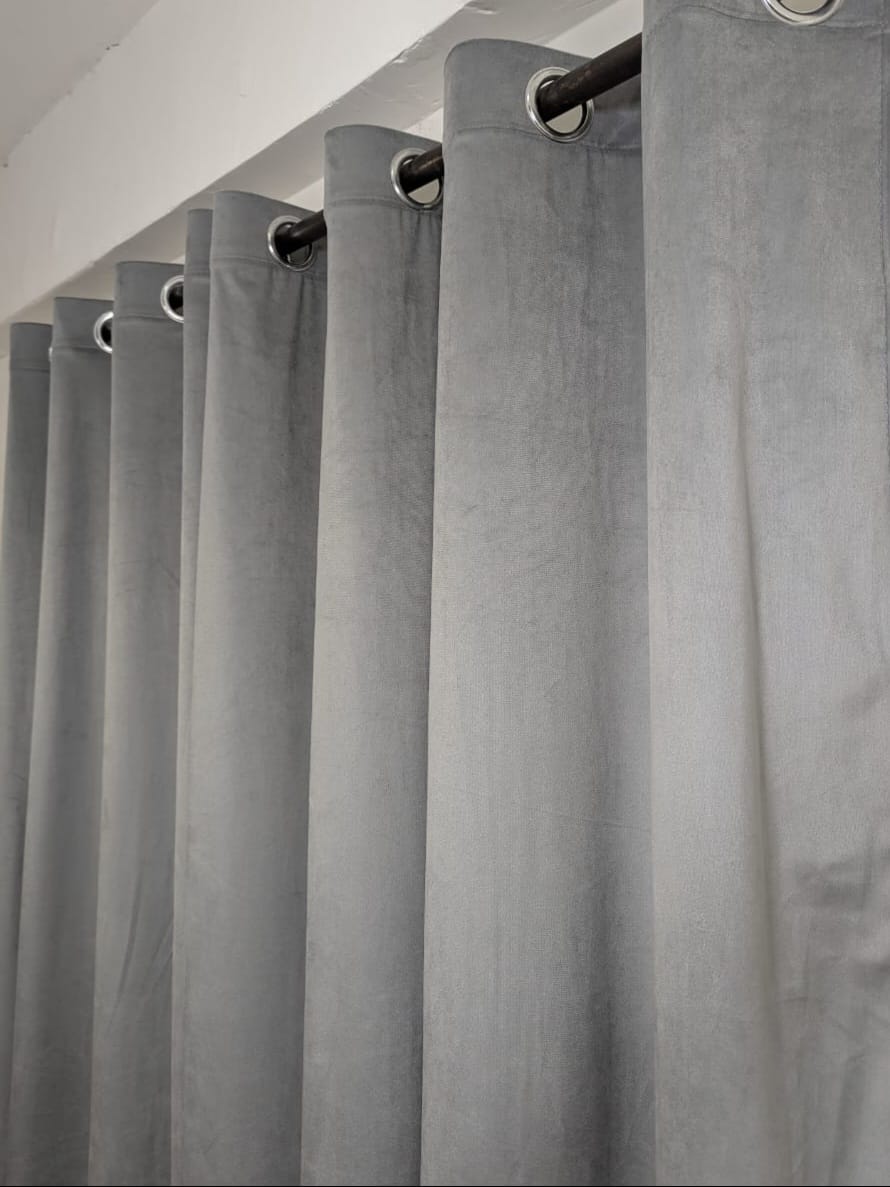Export Velvet curtain (Ultra Soft)Silver